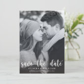 Eenvoudige elegante verticale foto Sla de datumkaa Save The Date (Staand voorkant)