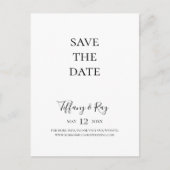 Eenvoudige Elegante Vervagende Foto Save The Date  Uitnodiging Briefkaart (Voorkant)