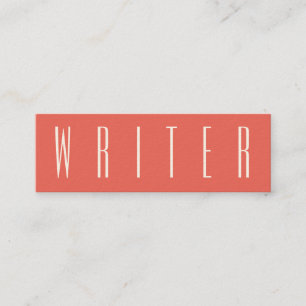 Eenvoudige elegante vetgedrukte tekst rood mini visitekaartje