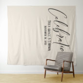 Eenvoudige elegante viering! Cream Foto Achtergron Wandkleed (In Situ (horizontaal))