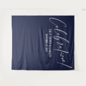 Eenvoudige Elegante Viering! Marine Foto Achtergro Wandkleed (Voorkant (horizontaal))