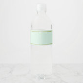 Eenvoudige elegante Vlaamse Mint Green & Gold Wedd Waterfles Etiket (Achterkant)