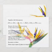 Eenvoudige Elegante Vogel van het Paradijs Bloemen Kaart (Voorkant / Achterkant)