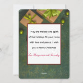 Eenvoudige Elegante Vreugde Kerstmis Familie Fotoc Feestdagenkaart (Achterkant)