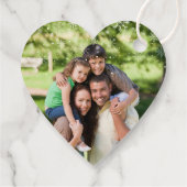 Eenvoudige Elegante Vrolijk Kerst Foto Bedankjes Labels (Achterkant)