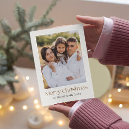 Eenvoudige Elegante Vrolijke Kerstmis Bloemen Teru Feestdagenkaart