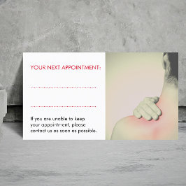 Eenvoudige Elegante Vrouwen Terug Massage Afsprakenkaartje