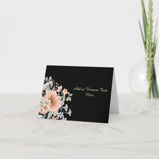 Eenvoudige Elegante Waterverf Bloemen Blank Note K Feestdagen Kaart (Voorkant)