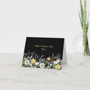 Eenvoudige Elegante Waterverf Bloemen Blank Note K Feestdagen Kaart