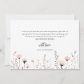 Eenvoudige Elegante Waterverf Bunny Plane Baby Gir Bedankkaart (Achterkant)