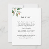 Eenvoudige Elegante Waterverf Floral bruiloft Deta Kaart (Voorkant)