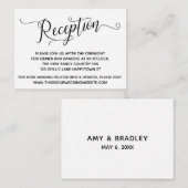 Eenvoudige, elegante weddenschappen informatiekaartje (Voorkant / Achterkant)