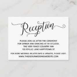 Eenvoudige, elegante weddenschappen informatiekaartje