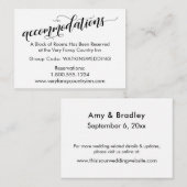 Eenvoudige, elegante weddenschappen informatiekaartje (Voorkant / Achterkant)