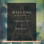 EENVOUDIGE, ELEGANTE, "WELKOM" BRUILOFT ACRYL BORD (Neutraal)