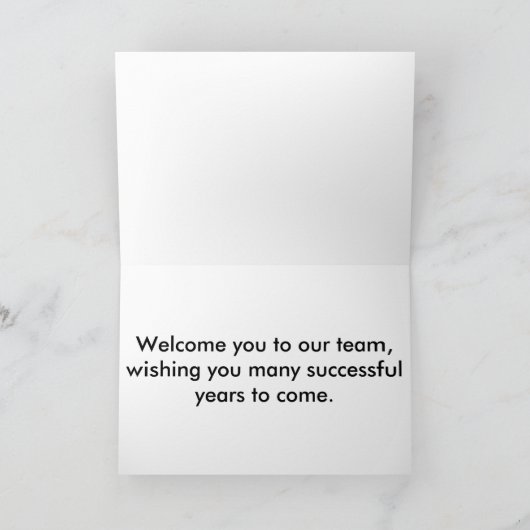 Eenvoudige elegante welkomstkaart kaart (Binnen)