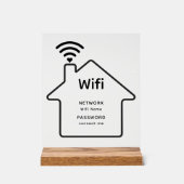 Eenvoudige elegante WiFi-netwerk wachtwoord info Acryl Bord (Voorkant)