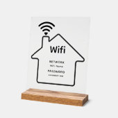 Eenvoudige elegante WiFi-netwerk wachtwoord info Acryl Bord (Hoek)