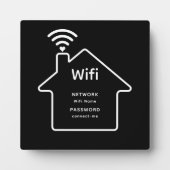 Eenvoudige elegante WiFi-netwerk wachtwoord info Fotoplaat (Voorkant)