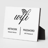 Eenvoudige elegante WiFi-netwerk wachtwoord info t Fotoplaat (Zijkant)