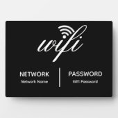 Eenvoudige elegante WiFi-netwerk wachtwoord info t Fotoplaat (voorkant)