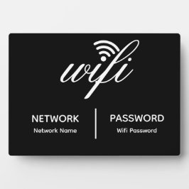 Eenvoudige elegante WiFi-netwerk wachtwoord info t Fotoplaat