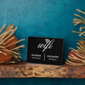 Eenvoudige elegante WiFi-netwerk wachtwoord info t Fotoplaat (Zijkant)