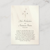 Eenvoudige Elegante Wildbloemen Bruiloft Gebed Kaa Plaatskaartje (Voorkant)