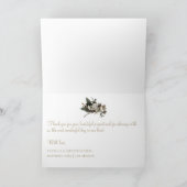 Eenvoudige elegante winter bruiloft foto dank u kaart (Binnen)