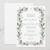 Eenvoudige elegante wintergroen Christelijke bruil Kaart (Voorkant / Achterkant)