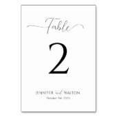 Eenvoudige Elegante witte bruiloft Kaart (Voorkant)