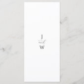 Eenvoudige Elegante witte bruiloft Menu (Achterkant)