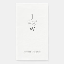 Eenvoudige Elegante witte bruiloft Servet