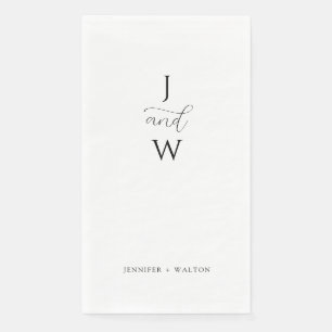 Eenvoudige Elegante witte bruiloft Servet