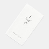 Eenvoudige Elegante witte bruiloft Servet (Hoek)