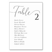 Eenvoudige elegante witte bruiloft zitkaart kaarte kaart (Voorkant)