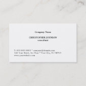 Eenvoudige Elegante Witte Consultant Textuur Linne Visitekaartje (Voorkant)