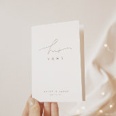 Eenvoudige elegante witte foto bruiloft zijn gelof kaart