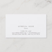 Eenvoudige Elegante Witte Marmeren Salon en Spa Visitekaartje (Achterkant)