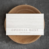 Eenvoudige Elegante Witte Marmeren Salon en Spa Visitekaartje