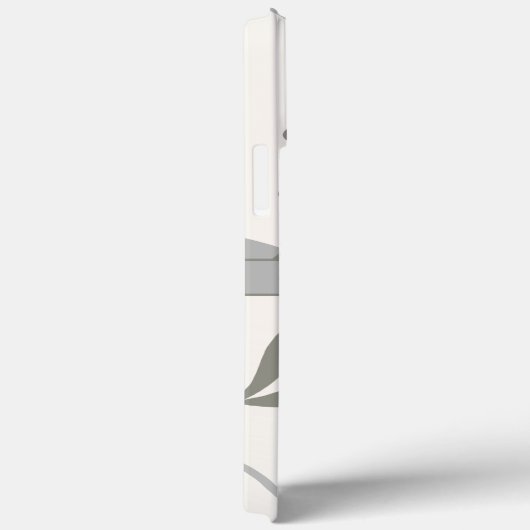 Eenvoudige Elegante Witte Moderne Douane Bloemen Case-Mate iPhone Case (Achterkant / Rechts)