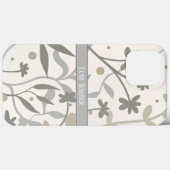 Eenvoudige Elegante Witte Moderne Douane Bloemen Case-Mate iPhone Case (Achterkant (horizontaal))