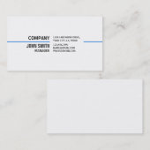 Eenvoudige, elegante witte Professional-technologi Visitekaartje (Voorkant / Achterkant)