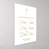 Eenvoudige elegante witte religieuze drieling doop folie afdrukken (Laagn)