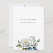 Eenvoudige elegante witte roos niets Fancy alleen Kaart (Achterkant)