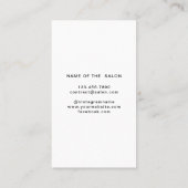 Eenvoudige elegante witte schoonheidssalon afspraa afsprakenkaartje (Achterkant)