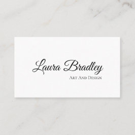 Eenvoudige elegante witte standaard, 3,5-inch x 2, visitekaartje