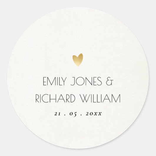 EENVOUDIGE ELEGANTE WITTE TEKST VOOR TYPOGRAFIE RONDE STICKER (Voorkant)