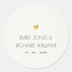EENVOUDIGE ELEGANTE WITTE TEKST VOOR TYPOGRAFIE RONDE STICKER
