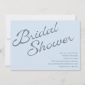 Eenvoudige Elegante Zachte Blauwe Script Bruidsmei Kaart (Voorkant)